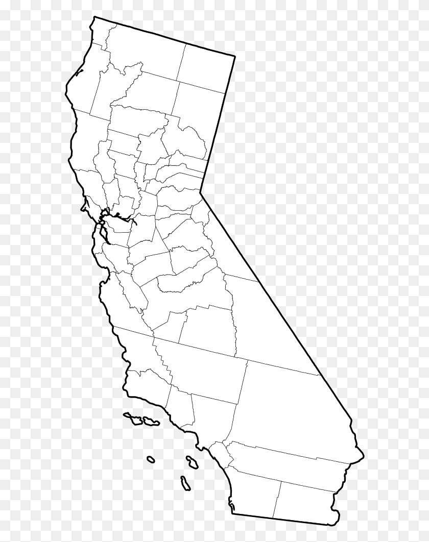 589x1002 California Counties Outline Map Southern California Map Outline, Diagram, Plot, Atlas HD PNG Download