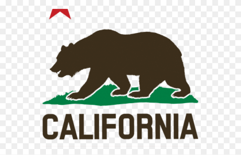 547x481 California Flag Clipart California Republic Black And White, Poster, Advertisement, Mammal HD PNG Download