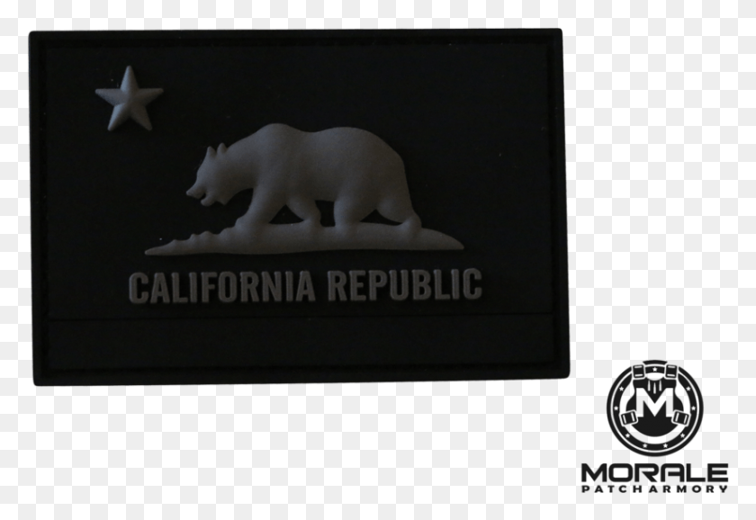 826x549 California Flag Morale Patch Patch California Republic White, Mammal, Animal, Wildlife HD PNG Download