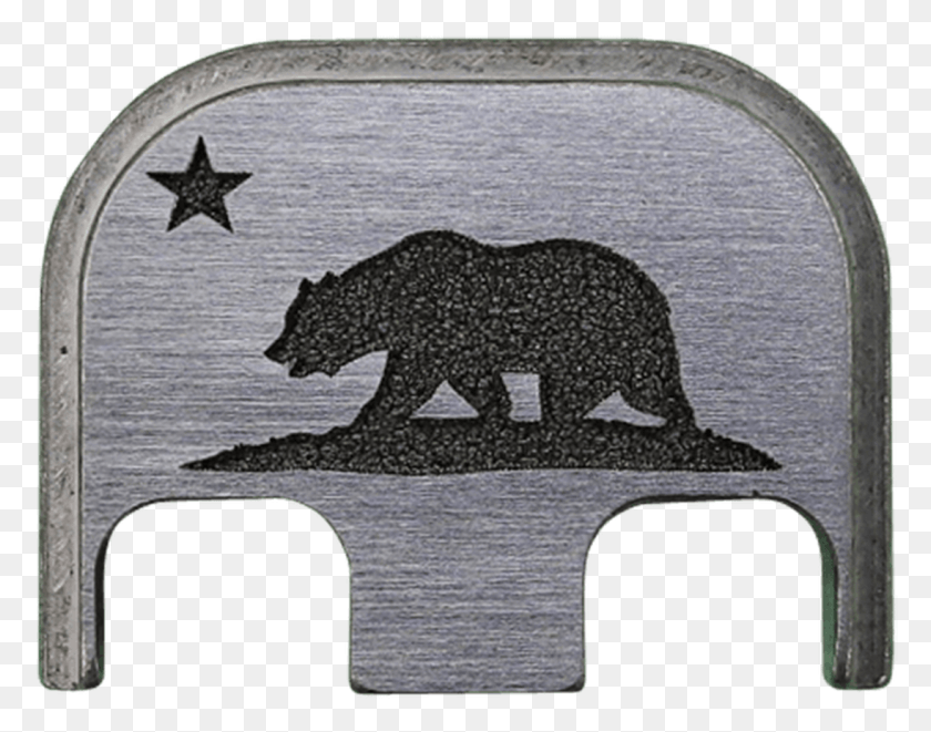 1095x844 California Flag Titanium Brushed Finish Back Plate Color California State Flag, Symbol, Text, Star Symbol HD PNG Download