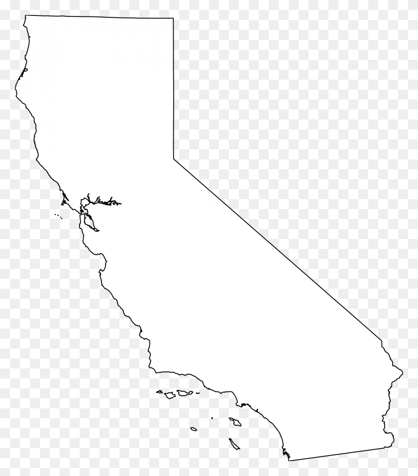 2000x2299 Карта Калифорнии Карта Калифорнии Контур, Человек, Человек Hd Png Скачать