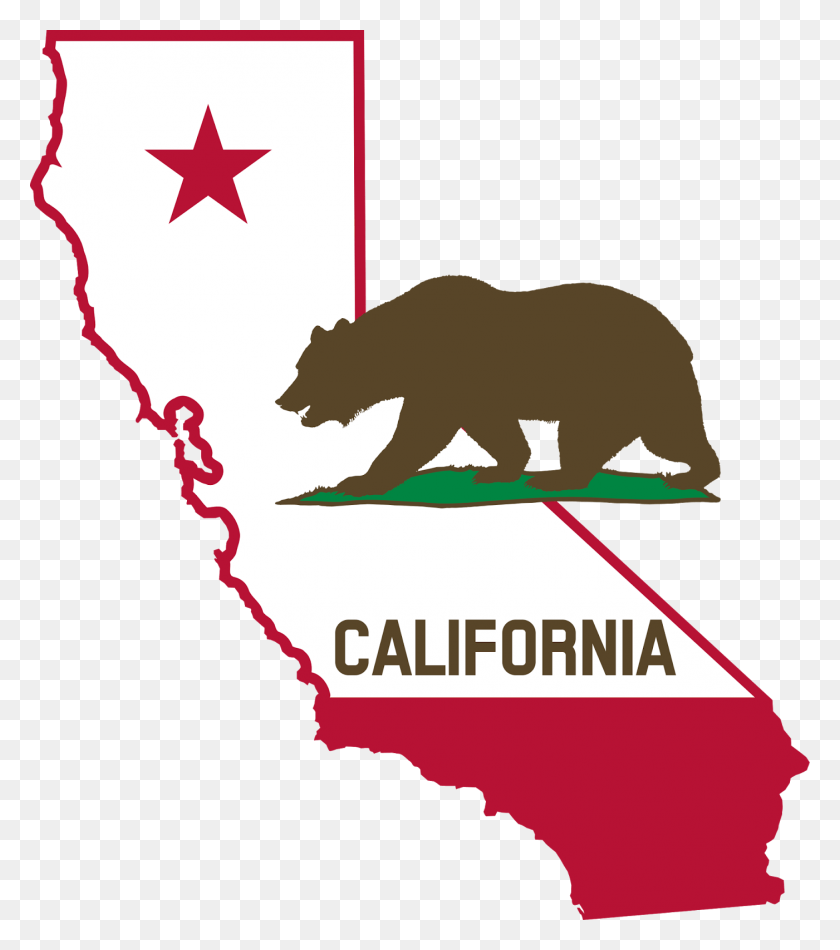 1401x1600 Калифорния, Контур И Флаг Твердого Штата Калифорния, Плакат, Реклама, Символ Hd Png Скачать