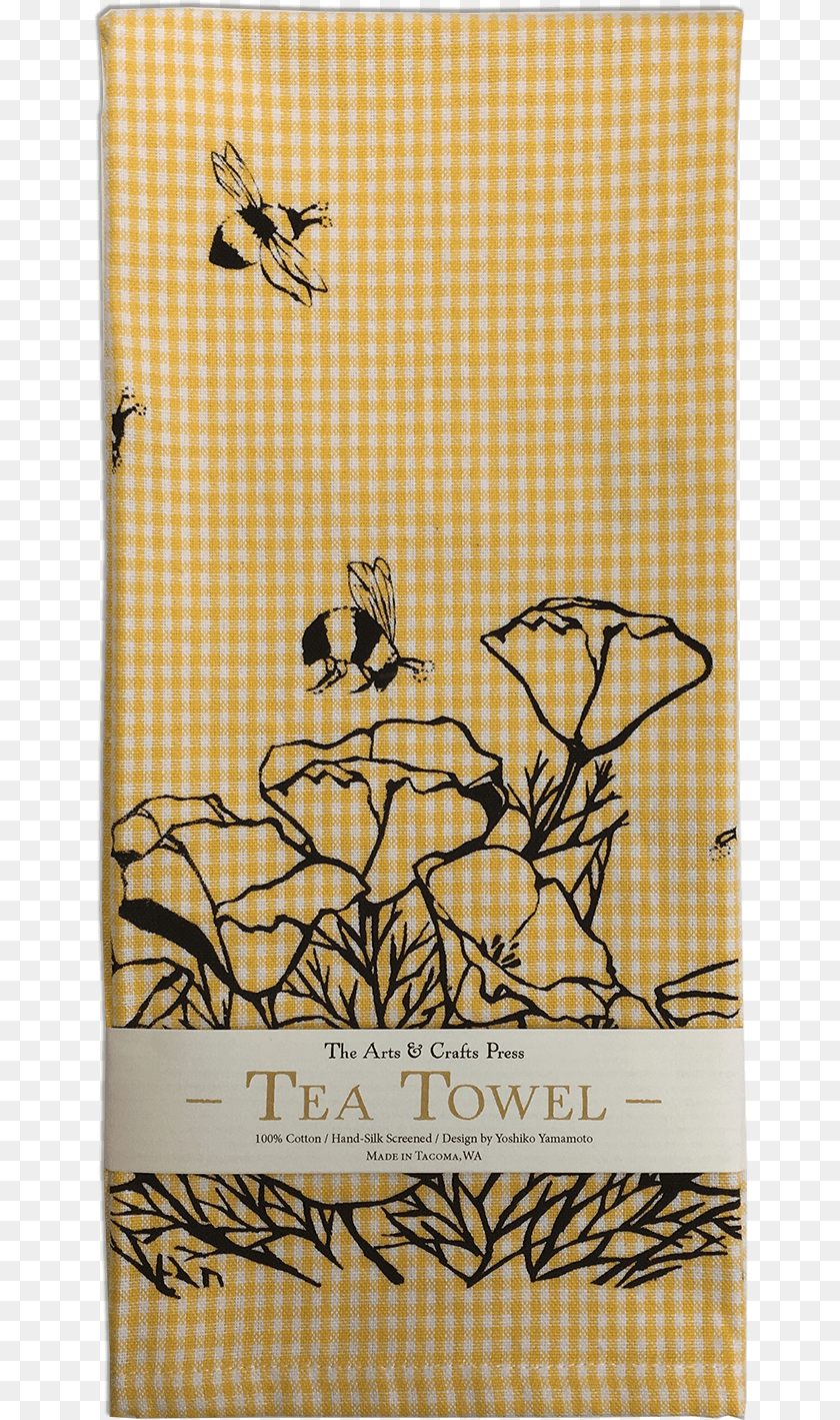 655x1419 California Poppies Tea Towel California Poppy, Home Decor, Book, Publication, Linen Sticker PNG