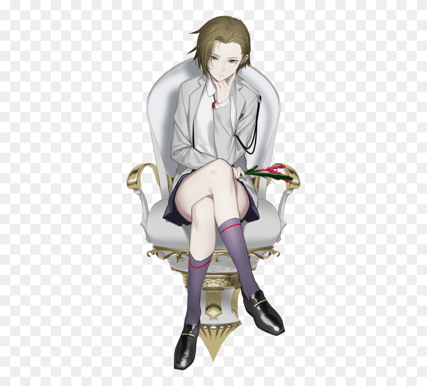 343x698 Caligula Effect Overdose Characters, Chair, Furniture, Clothing HD PNG Download