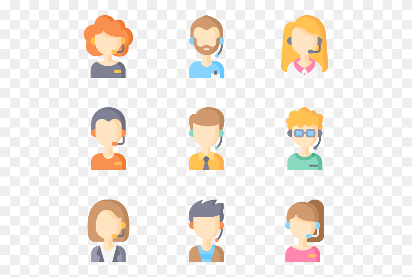 501x505 Call Center Avatars, Audience, Crowd, Face HD PNG Download