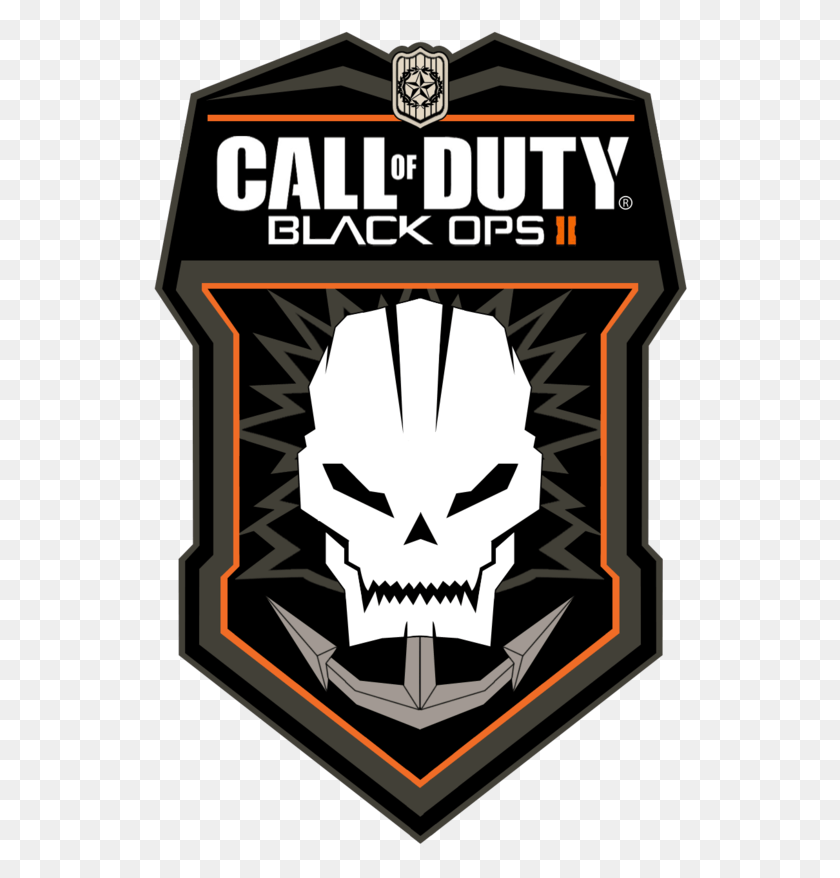 534x818 Descargar Png Call Of Duty Black Ops 2 Logo Renderofficial Black Black Ops 2 Skull Logo, Símbolo, Cartel, Anuncio Hd Png
