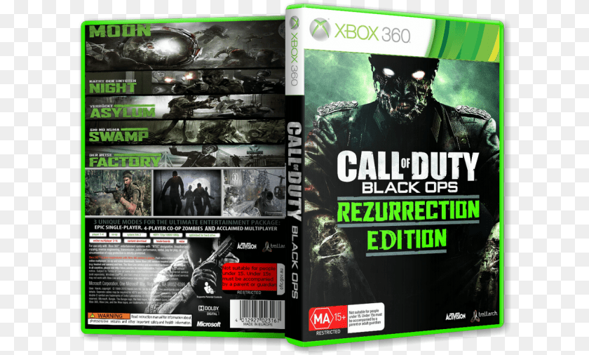 618x506 Call Of Duty Black Ops Box Art Cover Call Of Duty Black Ops Zombies Xbox, Advertisement, Poster, Adult, Male Clipart PNG