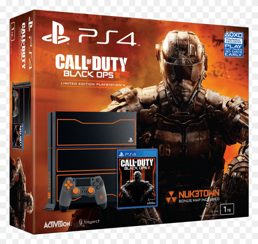 1299x1227 Call Of Duty Black Ops Iii 1tb Playstation Ps4 Call Of Duty Black Ops 3 Precio, Helmet, Clothing, Apparel HD PNG Download