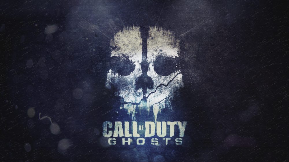 1000x563 Descargar Png Call Of Duty Ghosts Cartel De Juego Cartel De Juego Sat Call Of Duty, Texto, Símbolo, Anuncio Hd Png