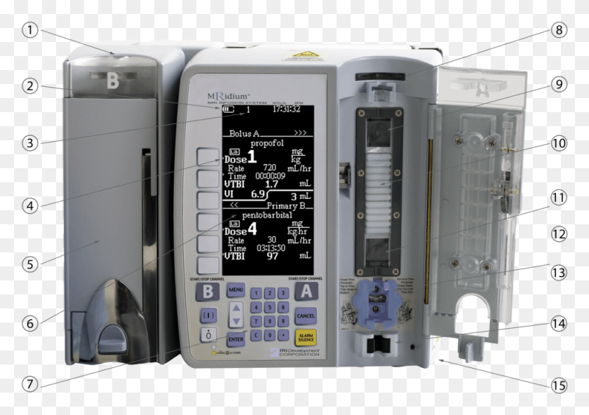 969x662 Call Out Image Numbers Mri Compatible Iv Infusion Pumps, Electronics, Stereo, Amplifier HD PNG Download