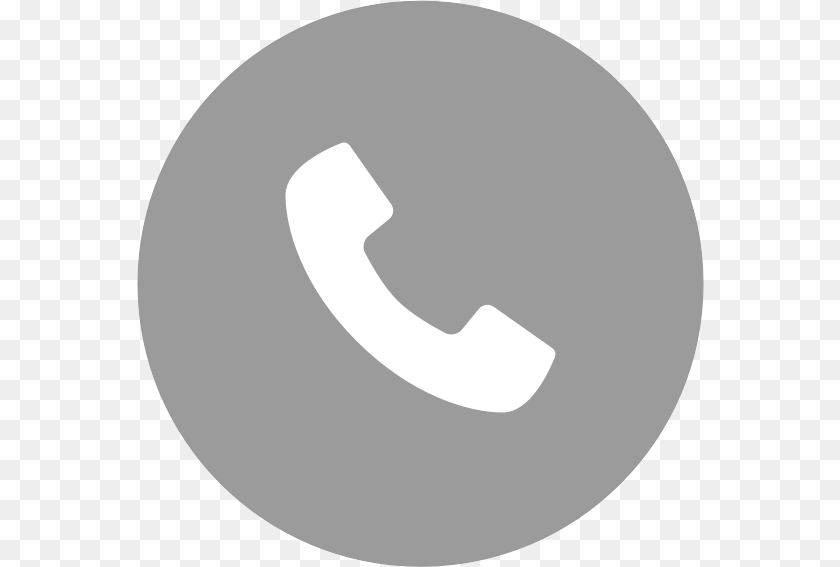 567x567 Call Us 633 3838 Phone Icon Circle Grey, Disk Transparent PNG