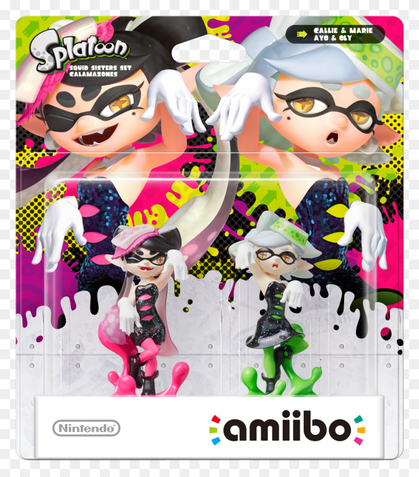 934x1074 Descargar Png Callie And Marie Box Splatoon Amiibo Squid Sisters, Graphics, Poster Hd Png