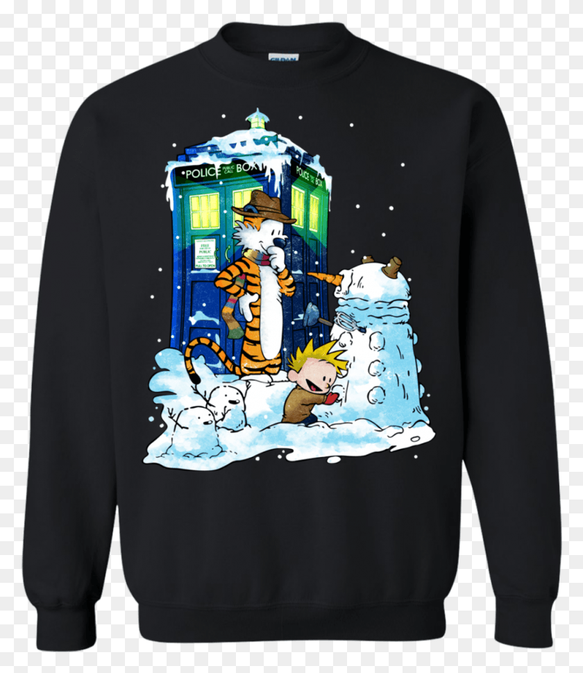 979x1143 Calvin And Hobbes Tony The Tiger With Snowman Police Calvin And Hobbes Snowman Shirt, Sleeve, Clothing, Apparel HD PNG Download
