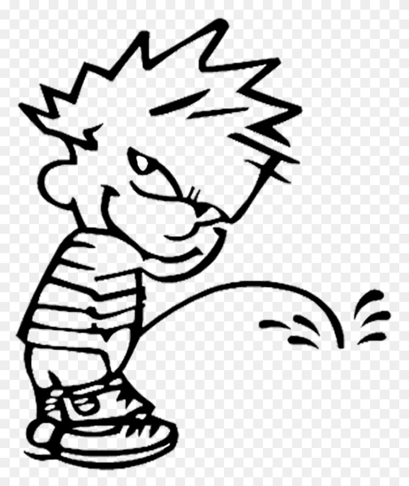 851x1024 Calvin Pissing On Decal Calvin Peeing Sticker, Animal, Invertebrate HD PNG Download