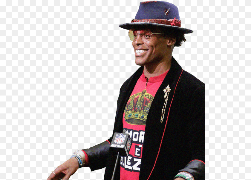 530x603 Cam Newton Fedora, Male, Adult, Person, Man Clipart PNG