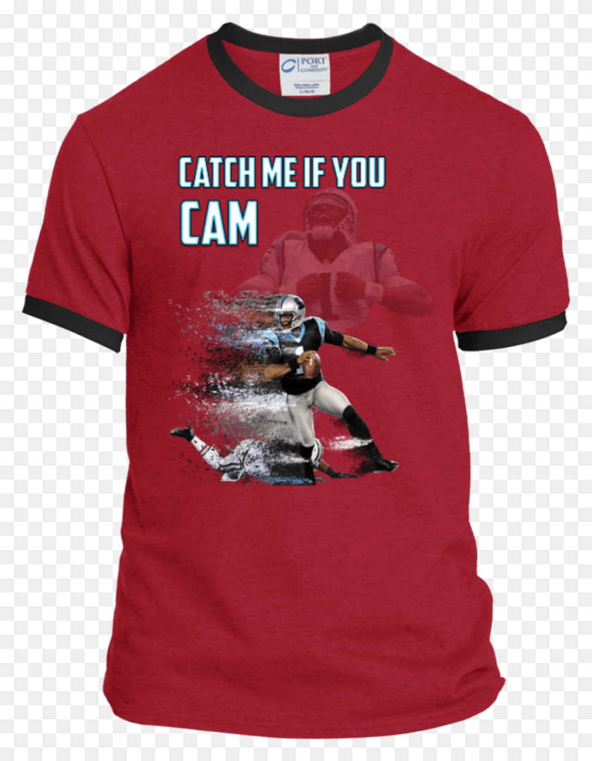 869x1136 Cam Newton Panthers Custom Designed Fan Ringer Tee Active Shirt, Clothing, Apparel, T-shirt HD PNG Download
