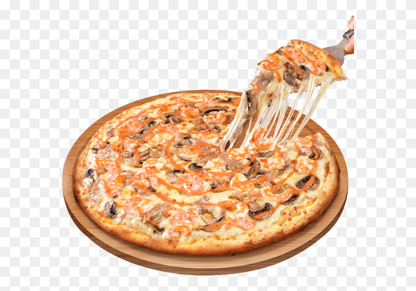 591x529 Camarones Y Mariscos Shrimp Pizza, Food, Dip, Dish HD PNG Download