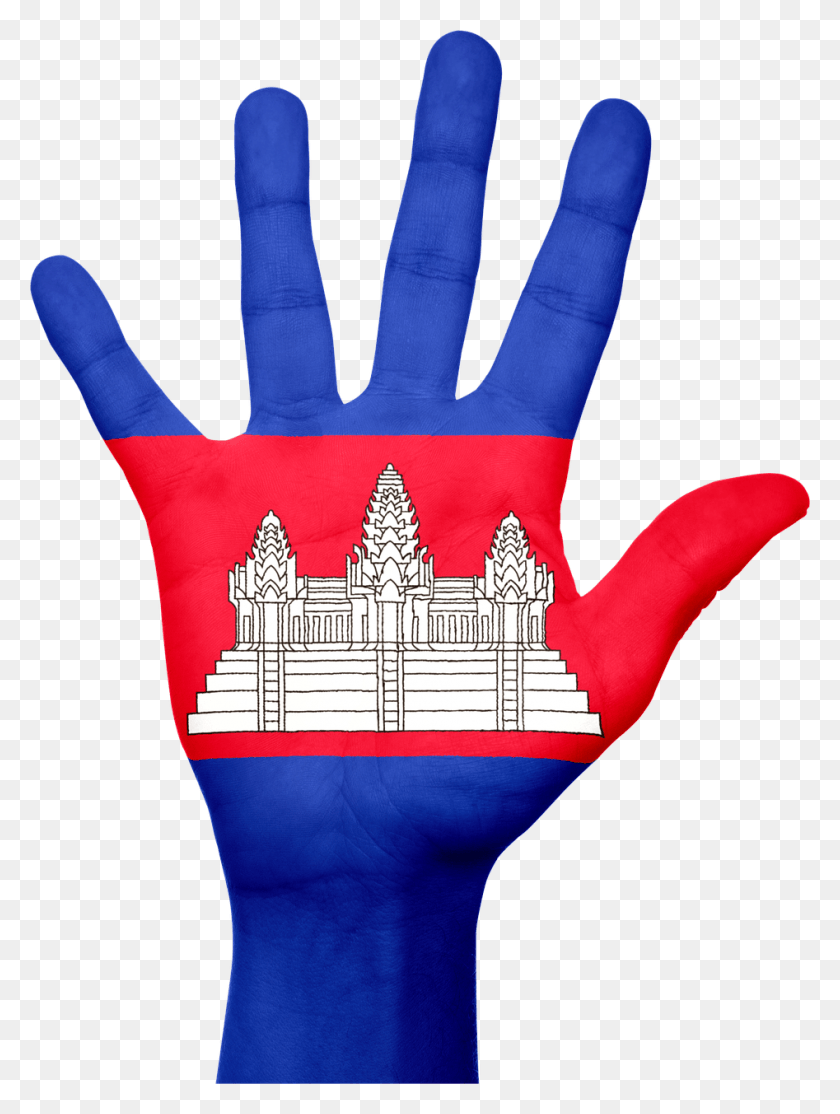 947x1280 Рука С Флагом Камбоджи Национальное Изображение Рука С Флагом Камбоджи, Рука, Одежда, Одежда, Перчатки Hd Png Скачать