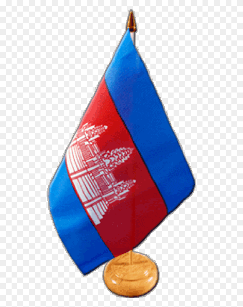 514x1002 Cambodia Table Flag Flag, Clothing, Apparel, Hat HD PNG Download