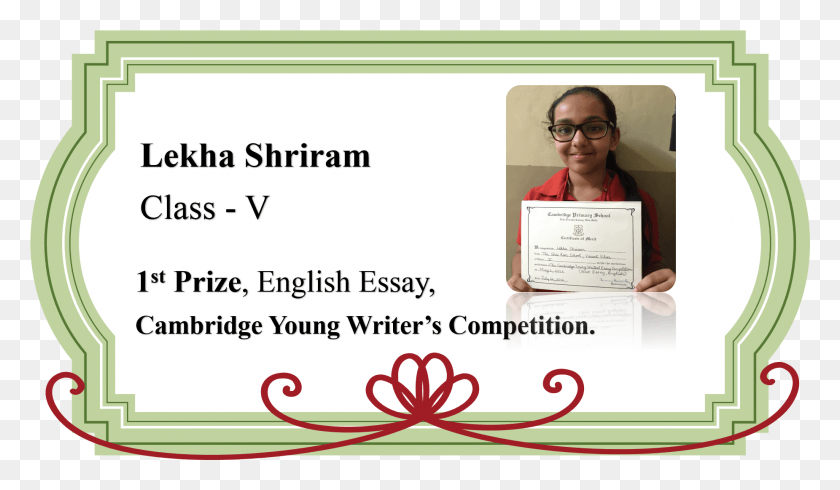 1850x1022 Cambridge Young Writer39S Competition Veena Sahasrabuddhe, Texto, Persona, Humano Hd Png