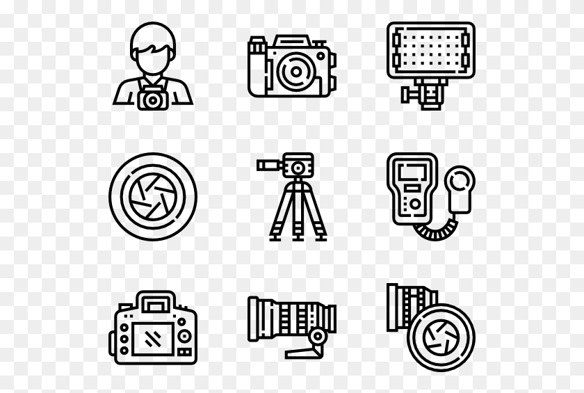 529x505 Camera And Accessories Icon For Design, Gray, World Of Warcraft HD PNG Download