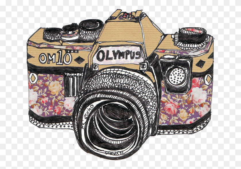 657x528 Camera Draw Vintage Camera Drawing, Electronics, Tire, Wristwatch HD PNG Download