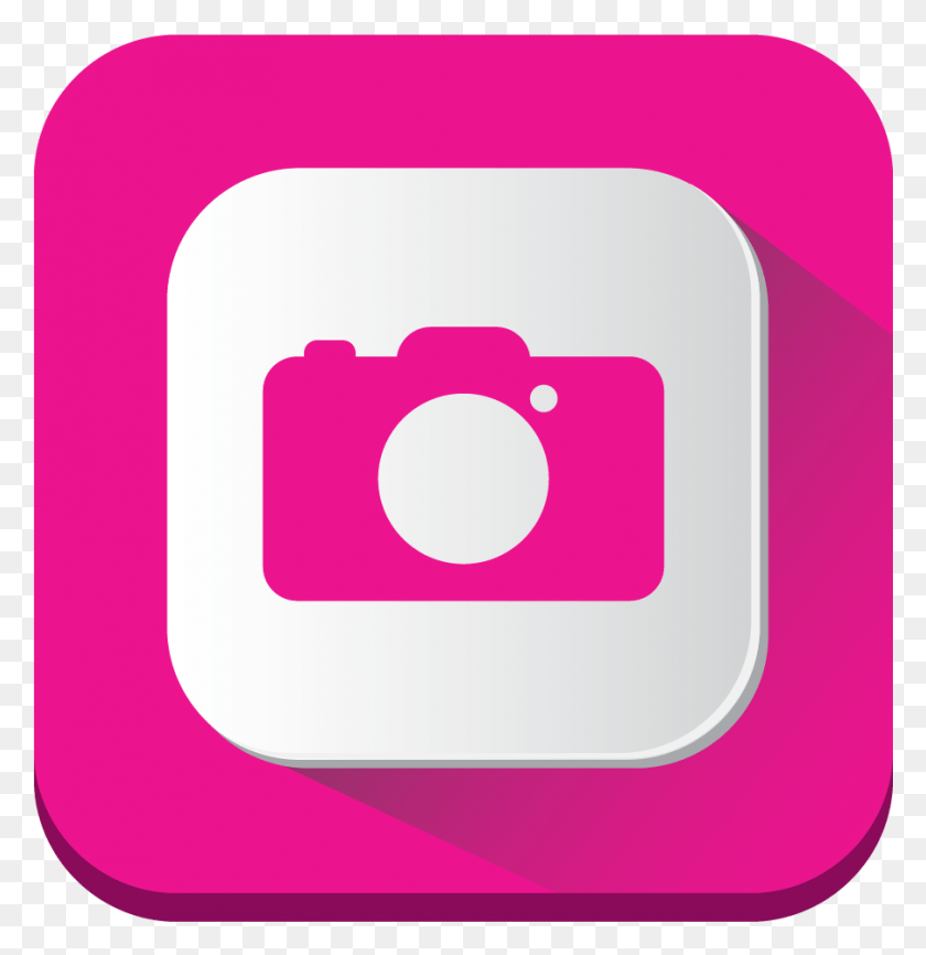 901x932 Camera Icon Icono De Camara Rosa, Logo, Symbol, Trademark HD PNG Download