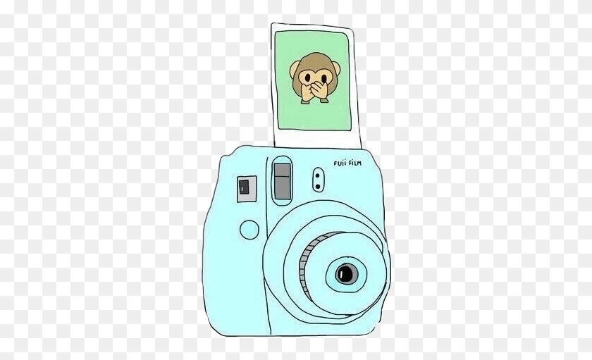 272x451 Camera Instax Poseforthecamera Pose Monkeyemoji Desenho Camera Polaroid, Electrical Device, Switch, Electronics HD PNG Download