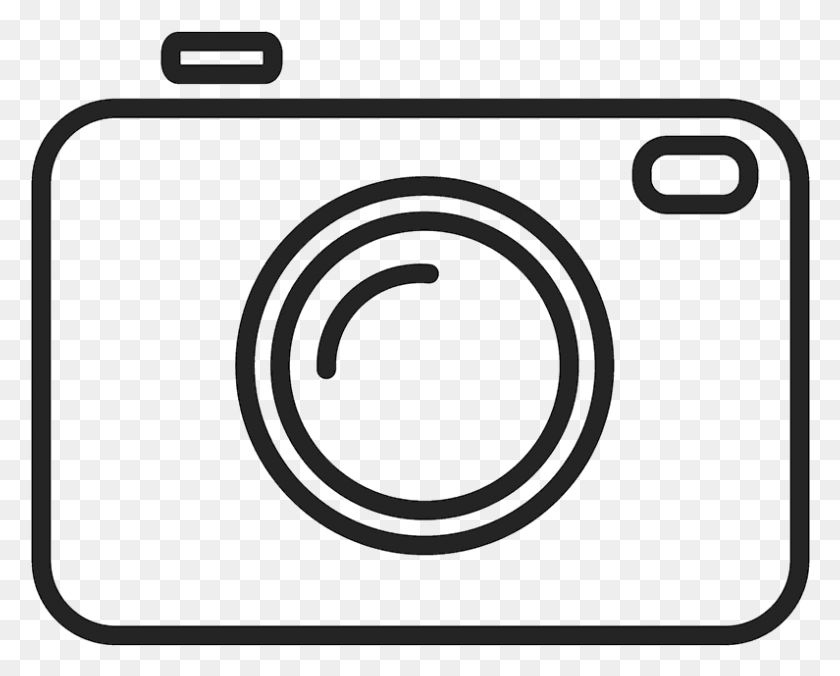 795x628 Camera Outline Basic Camera Outline, Electronics, Oven, Appliance HD PNG Download
