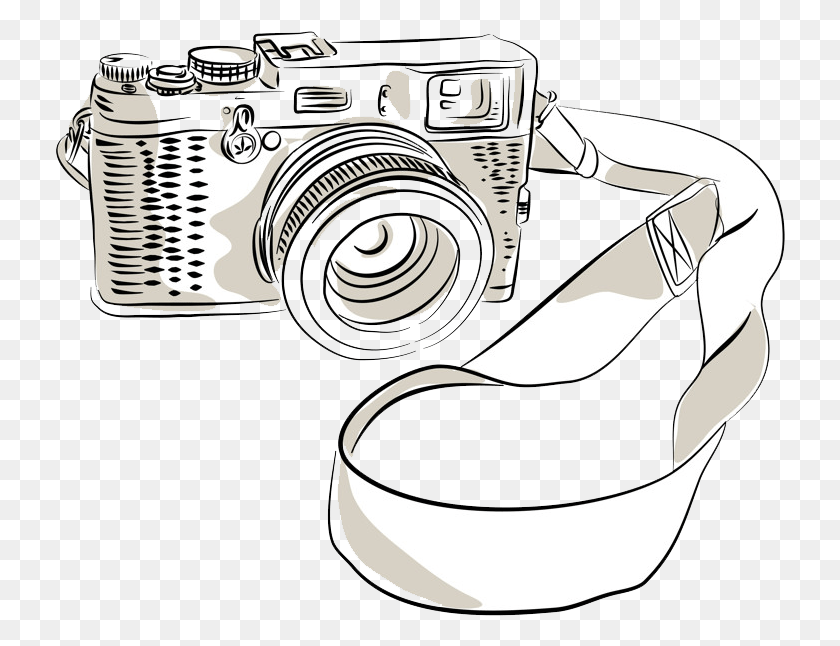 730x586 Camera With Film Drawing, Electronics, Digital Camera HD PNG Download