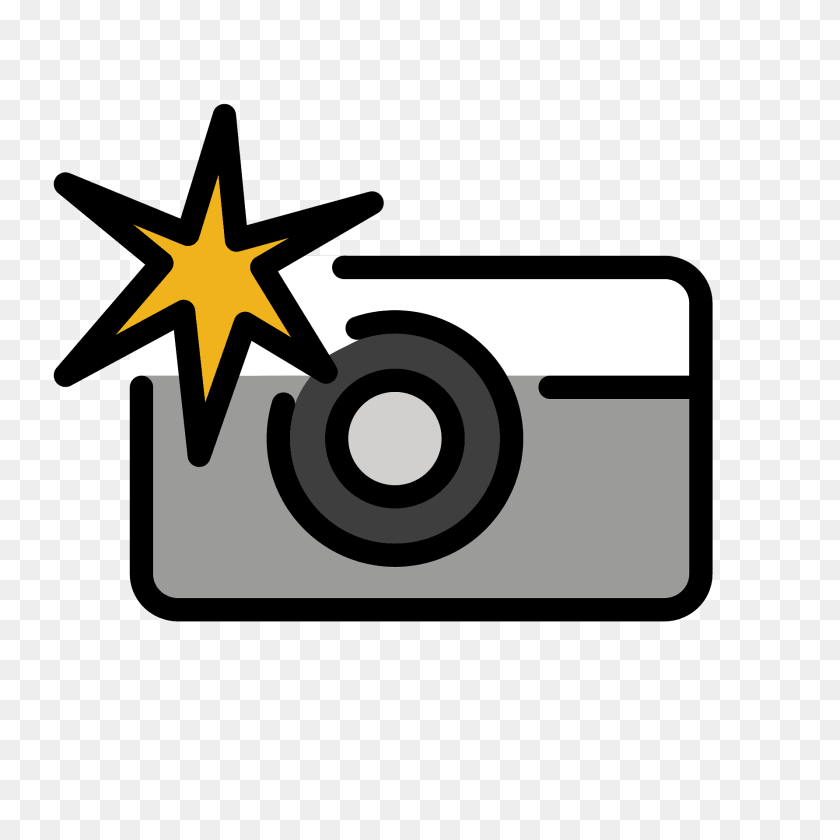 Camera With Flash Emoji Clipart, Electronics, Symbol, Star Symbol PNG