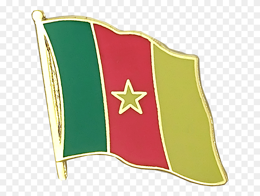 639x574 Cameroon Flag Lapel Pin Flag, Armor, Symbol, Shield HD PNG Download