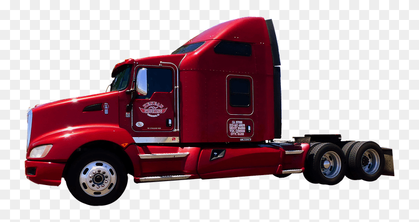 747x385 Camin Americano Transporte Vehculo Clsico Trailer Truck, Vehicle, Transportation, Wheel HD PNG Download