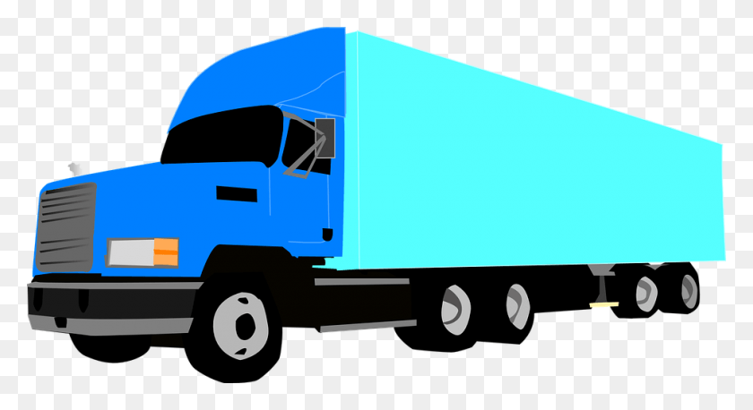 960x490 Camion Transporte 18 Wheeler Truck Clipart, Moving Van, Van, Vehicle HD PNG Download