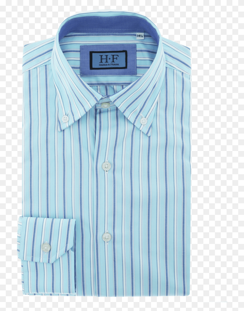 727x1011 Camisa Azul Turquesa De Rayas Button Down Harris And Button, Clothing, Apparel, Shirt HD PNG Download