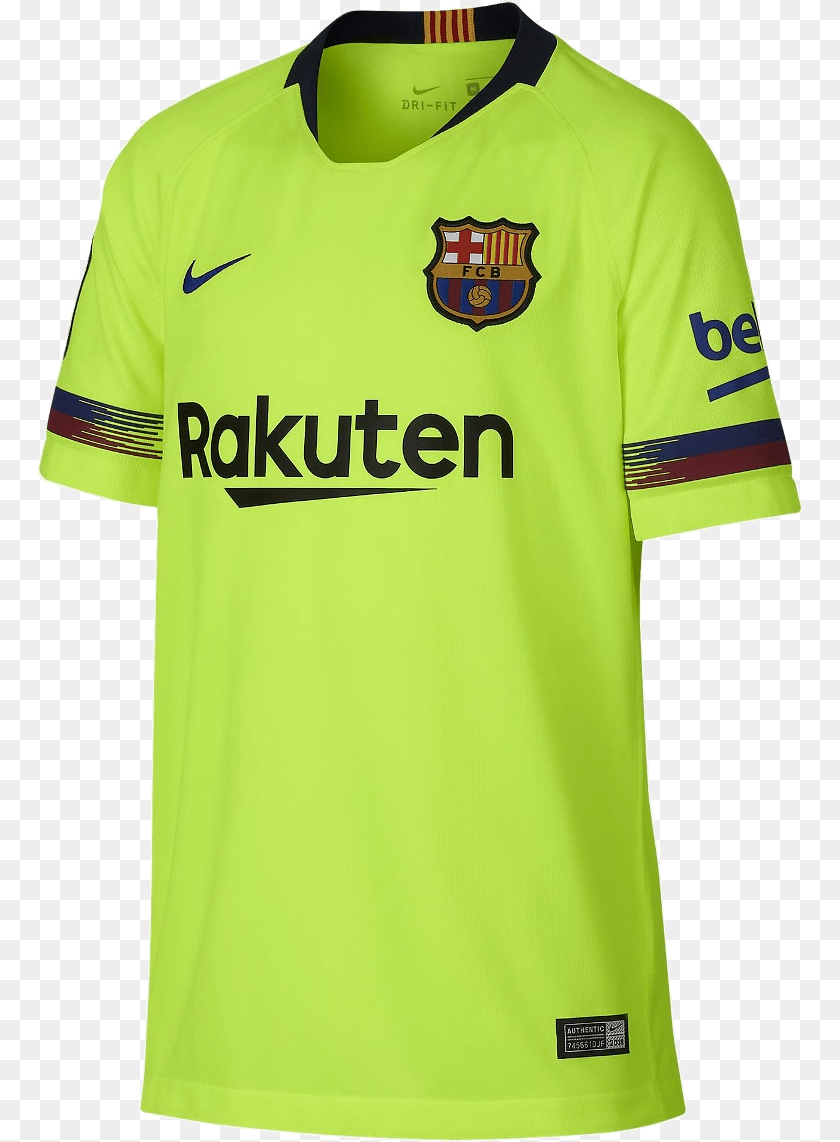 766x1142 Camisa Barcelona Segunda Equipacion Barcelona 2018, Clothing, Shirt, T-shirt, Jersey Transparent PNG