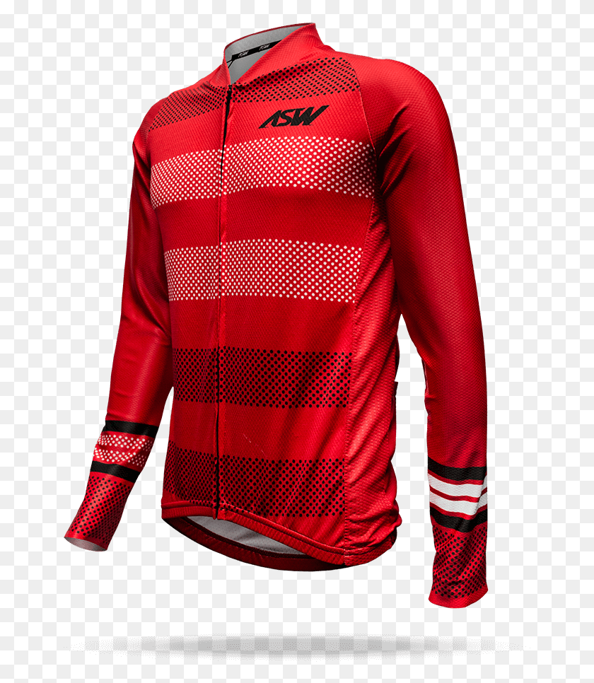 661x906 Camisa Manga Longa Asw Active Polka Vermelha Sweater, Clothing, Apparel, Sleeve HD PNG Download