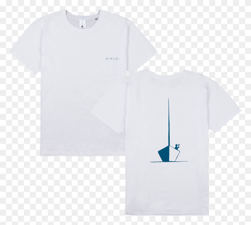 1578x1398 Descargar Png Camiseta Blanca Airusi Logo Barco Navy Active Shirt, Clothing, Apparel, Sleeve Hd Png