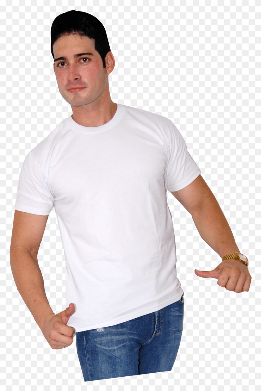 1239x1904 Camiseta Blanca Man, Clothing, Apparel, Sleeve HD PNG Download