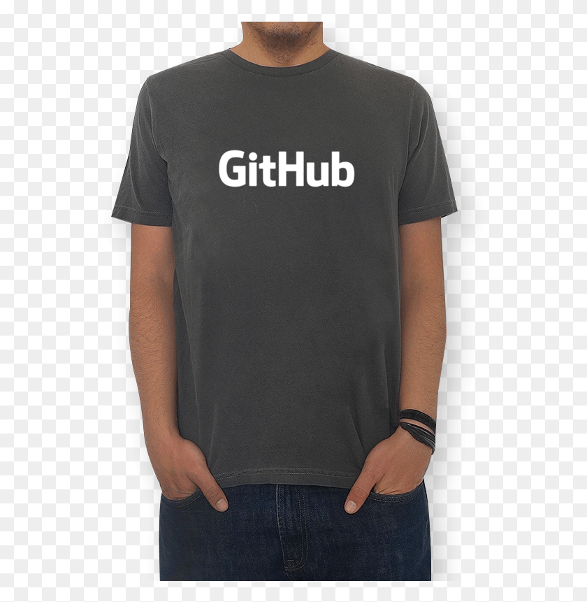 554x801 Descargar Png Camiseta Github Logo De Developerna Github, Clothing, Apparel, Sleeve Hd Png