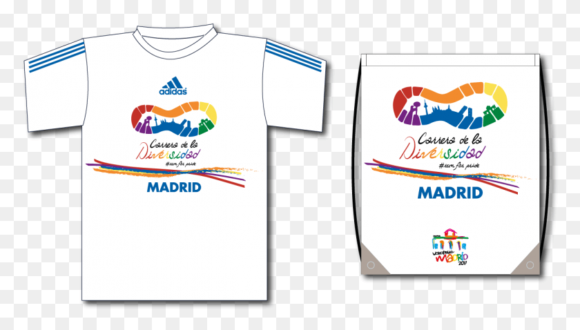 1287x691 Camiseta Petate Diversidad World Pride Madrid 2017, Clothing, Apparel, T-shirt HD PNG Download