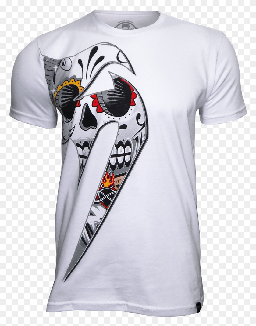 960x1241 Descargar Png Camiseta Vnm Giant Santa Muerte Branco Venum, Clothing, Apparel, T-Shirt Hd Png