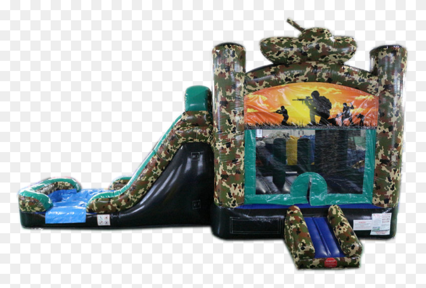 782x510 Camo Wetdry Bounce House Slide Combo Handbag, Bird, Animal, Inflatable HD PNG Download
