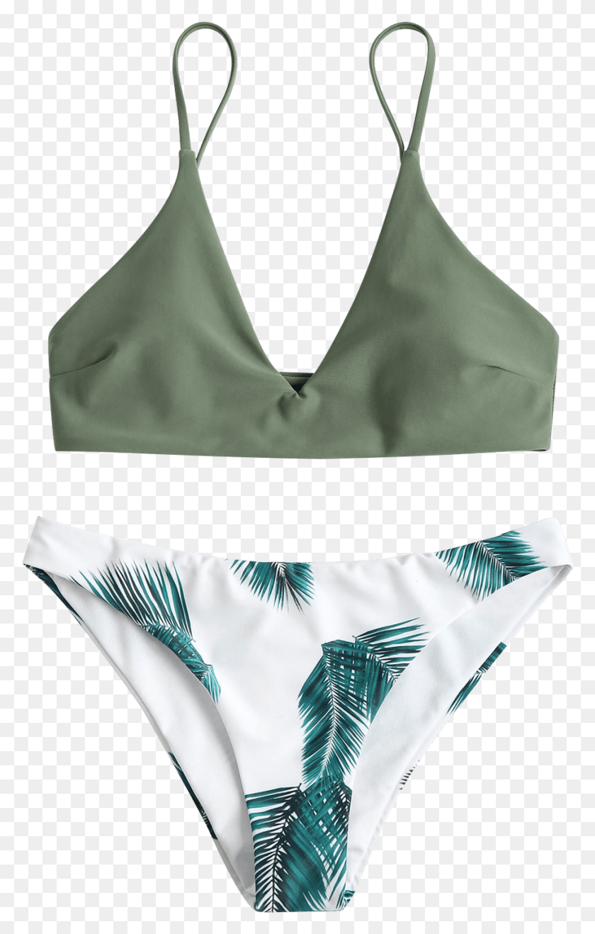 906x1462 Camouflage Green Print Bathing Suit Swimwear Women Swimsuit, Clothing, Apparel, Underwear HD PNG Download