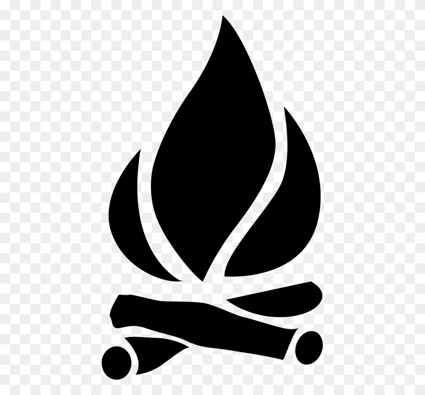 437x720 Campfire Lena Free Image On Pixabay Heat Silhouette Camp Fire Clipart, Gray, World Of Warcraft HD PNG Download