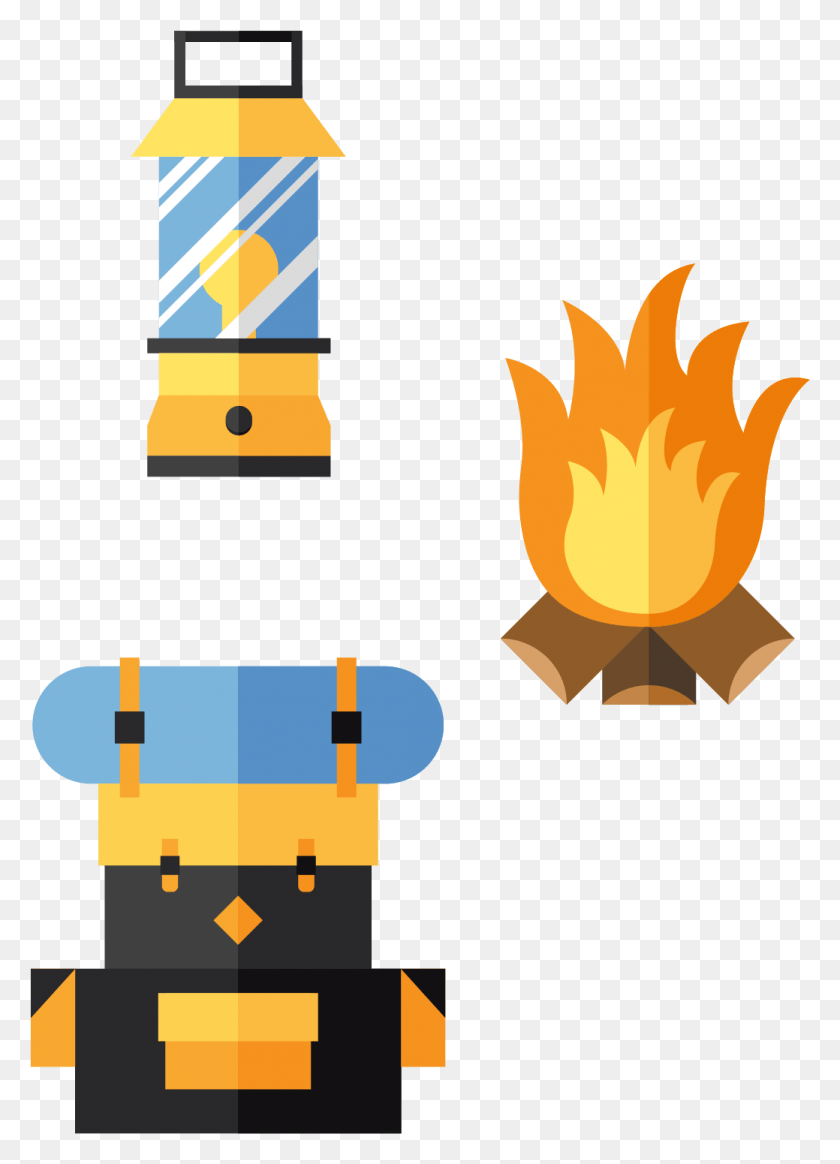 1039x1471 Camping Baggage Icon Survival Backpack Icon, Fire, Flame, Bonfire HD PNG Download