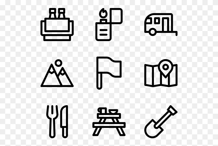 529x505 Camping Logistic Icons, Gray, World Of Warcraft HD PNG Download