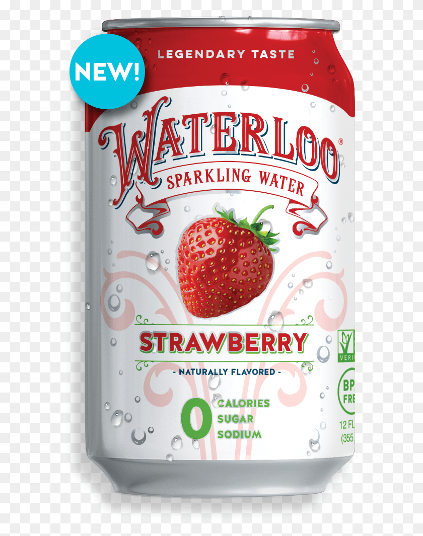 580x1005 Can Strawberry Waterloo Sparkling Water Strawberry, Fruit, Plant, Food HD PNG Download
