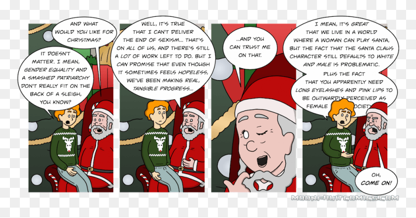 980x479 Can We Make Feministmas A Real Holiday Our Mascot Can Cartoon, Comics, Book, Person HD PNG Download