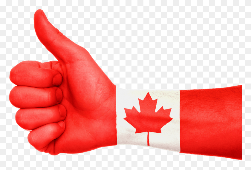 1280x837 Флаг Канады Палец Вверх, Рука, Человек, Человек Hd Png Скачать